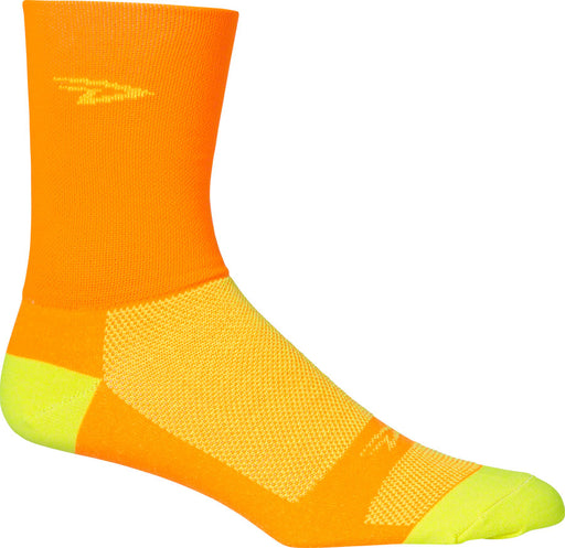 DeFeet Aireator Hi Top Sock: Orange/Yellow LG