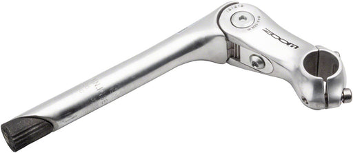 Zoom Quick Comfort Adjustable Stem - 110mm, 25.4 Clamp, Adjustable 80-150deg, 22.2-24tpi Quill, Aluminum, Silver