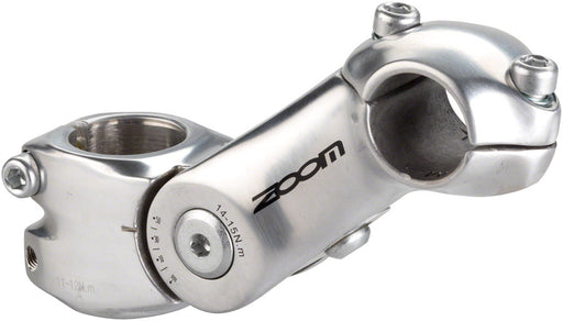 Zoom TDS-80 Adjustable Stem - 105mm, 25.4 Clamp, Adjustable, 1 1/8", Aluminum, Silver