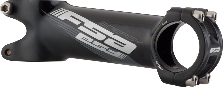 FSA (Full Speed Ahead) Energy Stem - 100mm, 31.8 Clamp, +6,-8, 1 1/8", Alloy, Black