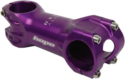 Hope XC Stem - 90mm, 31.8 Clamp, +/-0, 1 1/8", Purple