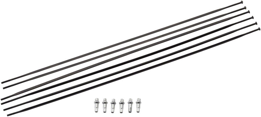 DT Swiss PR 1600 Spline 32 Spoke Kit: Front and Rear Black