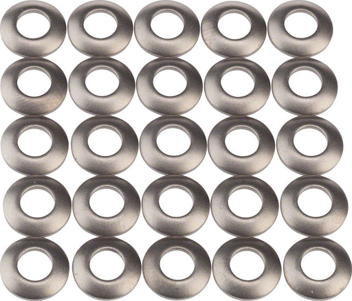 Zipp Speed Weaponry Round Titanium Nipple Washers for 202 Carbon Clincher Firecrest Wheels, 25-pack