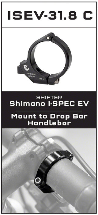 Wolf Tooth ShiftMount Drop Bar Clamp - I-Spec EV, 31.8mm