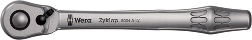 Wera 8004 A Zyklop Metal Ratchet - 1/4" Drive, Switch Lever