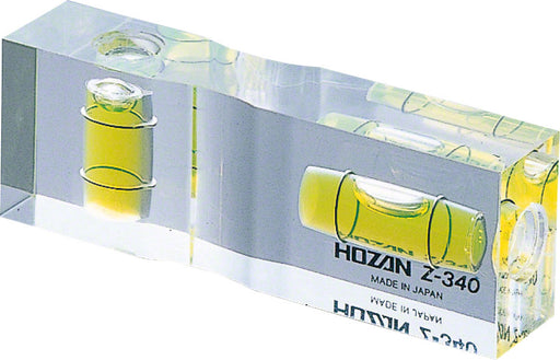 Hozan Z-340 Level Gauge 75mm x 25mm x 15mm Clear Plastic, 31g