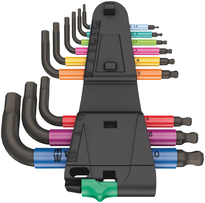 950/9 Hex-Plus Multicolour 2 L-key set, metric, BlackLaser