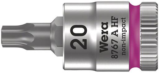 Wera 8767 A HF Torx Bit Socket - T20, 1/4"