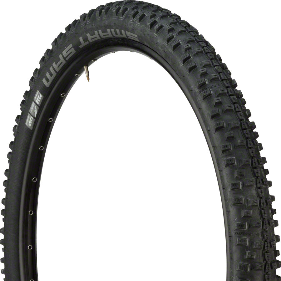 Schwalbe Smart Sam Tire - 28 x 1.65, Clincher, Wire, Black, Performance, Addix