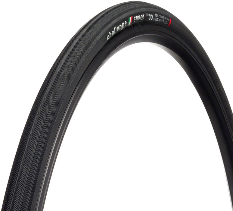 Challenge Strada Race Tire - 700 x 30, Clincher, Folding, Black