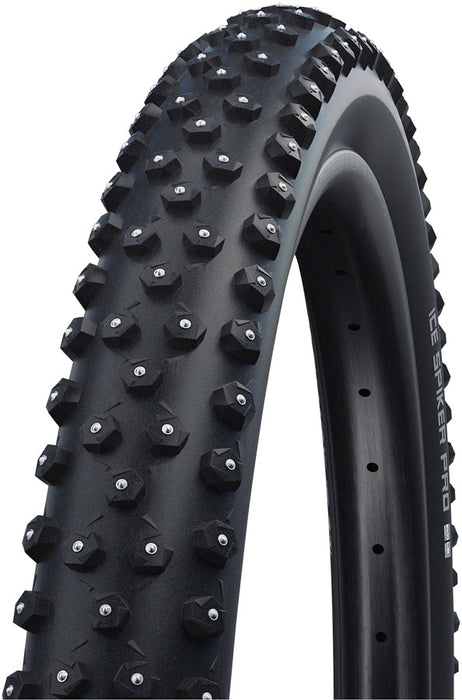 Schwalbe Ice Spiker Pro Tire - 26 x 2.1, Clincher, Wire, Black, Performance, RaceGuard, Winter, 361 Studs