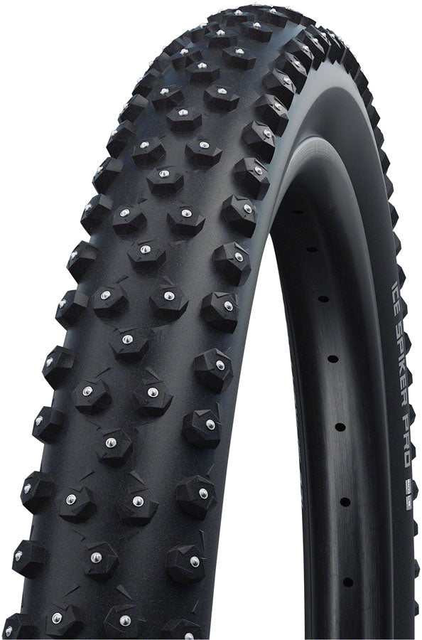 Schwalbe Ice Spiker Pro Tire - 26 x 2.1, Clincher, Wire, Black, Performance, RaceGuard, Winter, 361 Studs