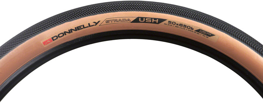 Donnelly Sports Strada USH Tire - 650b x 50, Tubeless, Folding, Black/Tan