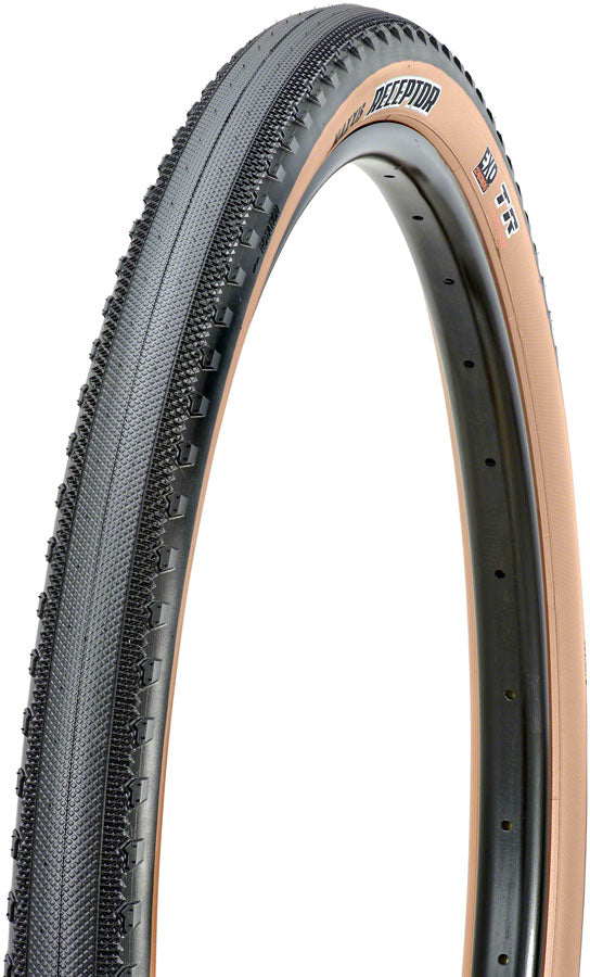 Maxxis Receptor Tire - 650 x 47, Tubeless, Folding, Black/Dark Tan, Dual, Exo Protection