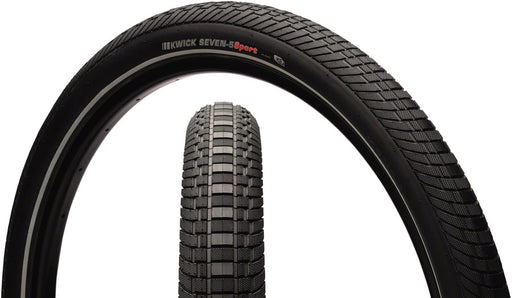 Kenda Kwick Seven.5 Tire - 27.5 x 2.6, Clincher, Wire, Black/Reflective, 60tpi, KS