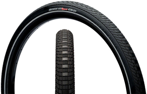 Kenda Kwick Six Tire - 26 x 1.75, Clincher, Wire, Black/Reflective, 60tpi, KS