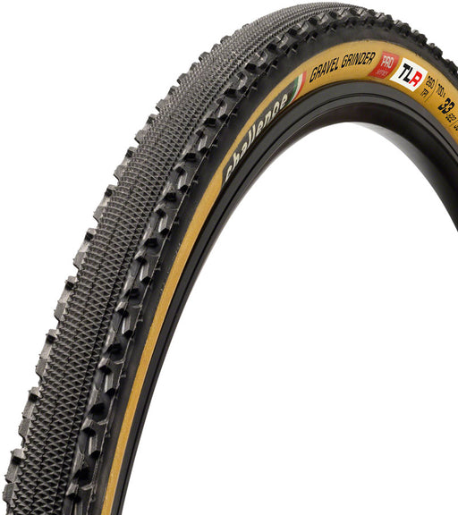 Challenge Gravel Grinder Pro Tire - 700 x 33, Tubeless, Folding, Black/Tan, Handmade