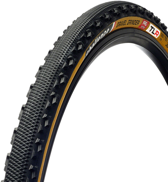 Challenge Gravel Grinder Pro Tire - 700 x 36, Tubeless, Folding, Black/Tan, Handmade