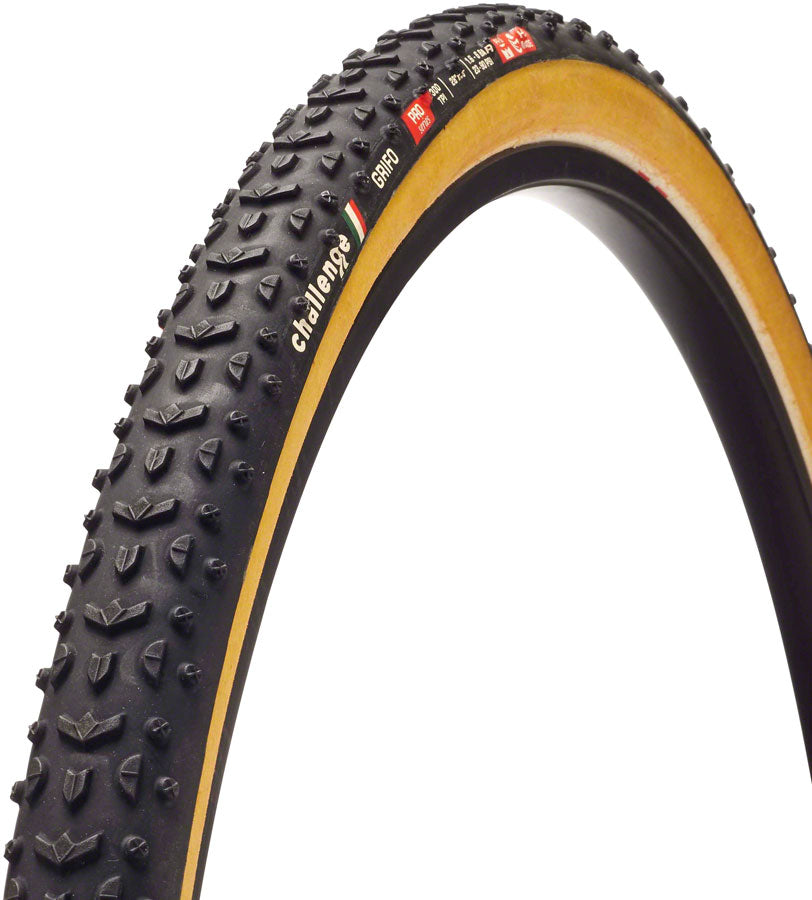 Challenge Grifo Pro Tire - 700 x 33, Clincher, Folding, Black/Tan, Handmade