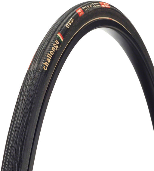 Challenge Strada Pro Tire - 700 x 25, Clincher, Folding, Black, Handmade