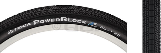 Tioga PowerBlock Tire - 24 x 2.1, Clincher, Wire, Black, 60tpi