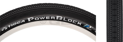Tioga Powerblock S-Spec Tire - 20 x 1.6, Clincher, Folding, Black, 120tpi