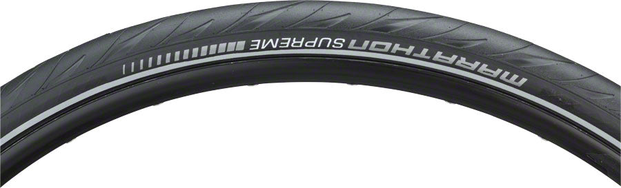 Schwalbe Marathon Supreme Tire - 26 x 1.6, Clincher, Wire, Black, V-Guard, Addix