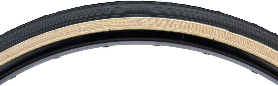 Kenda Street K40 Tire - 26 x 1-3/8, Clincher, Wire, Black/Tan, 30tpi