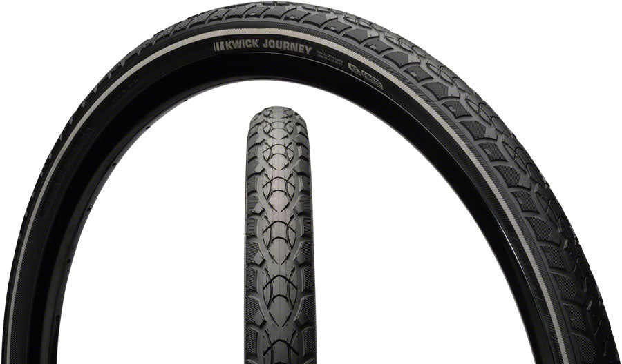 Kenda Kwick Journey Tire - 26 x 1.75, Clincher, Wire, Black/Reflective, 60tpi, KS