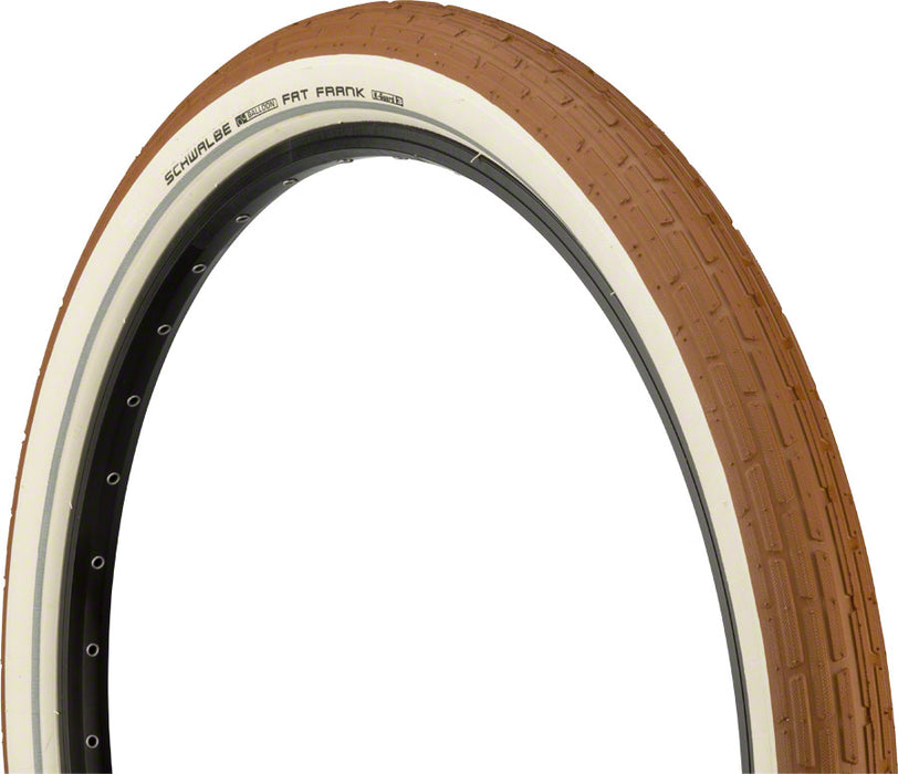 Schwalbe Fat Frank Tire - 26 x 2.35, Clincher, Wire, Brown/White, Active Line