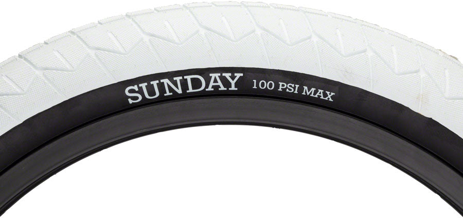 Sunday Current V2 Tire - 20 x 2.4, Clincher, Wire, White/Black