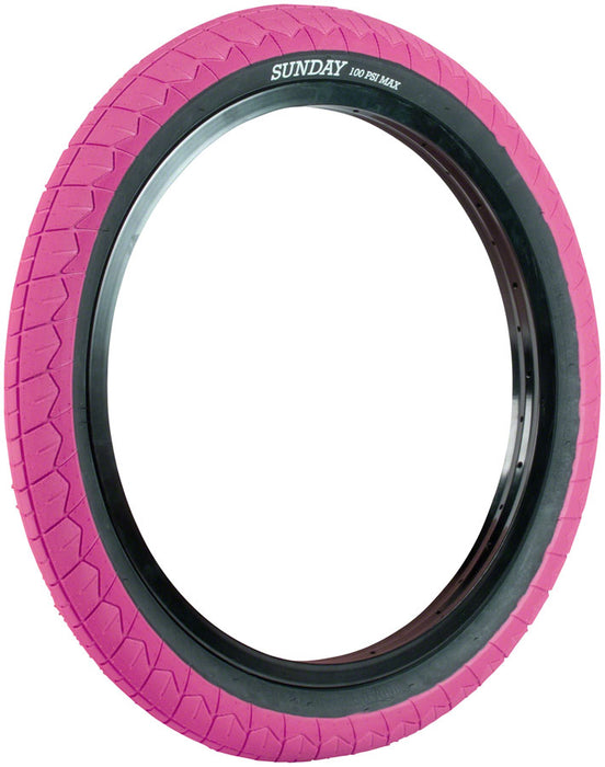 Sunday Current V2 Tire - 20 x 2.4, Hot Pink/Blk