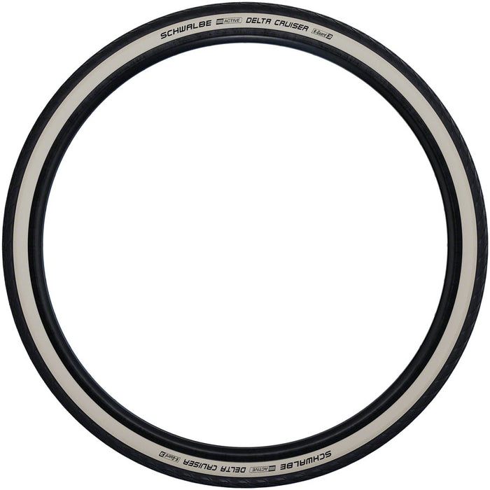 Schwalbe Delta Cruiser Tire - 700 x 28, Clincher, Wire, Whitewall, K-Guard, SBC