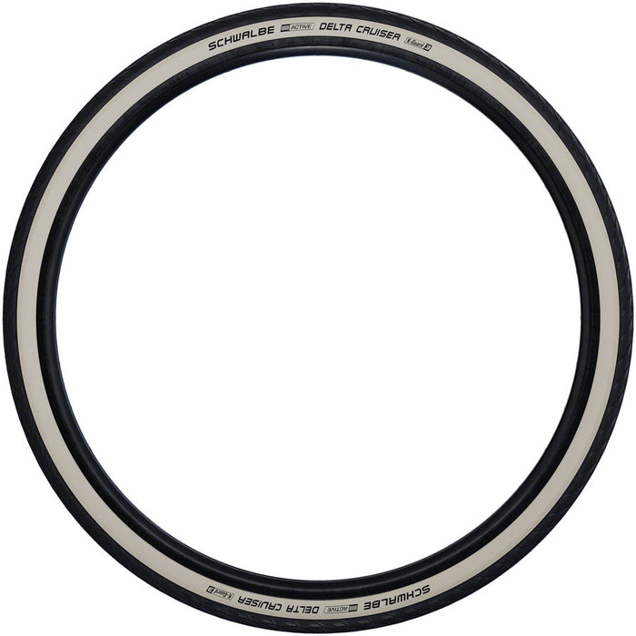 Schwalbe Delta Cruiser Tire - 26 x  1-3/8, Clincher, Wire, Whitewall, K-Guard, SBC