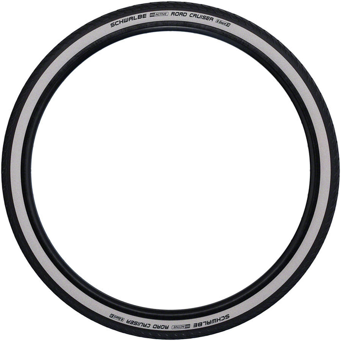 Schwalbe Road Cruiser Tire - 26 x 1.75, Clincher, Wire, White/Black, K-Guard, Green