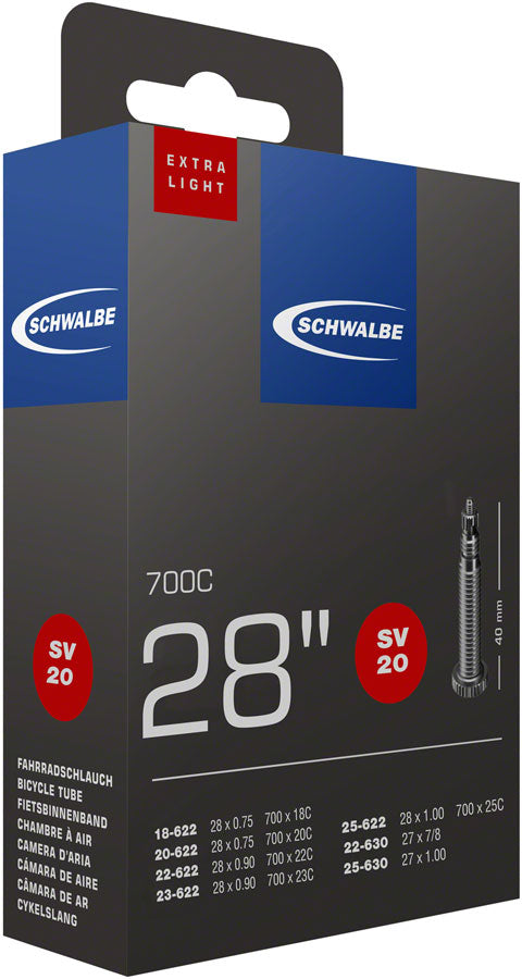 Schwalbe Extra Light Tube - 700 x 18-25mm, 40mm, Presta Valve