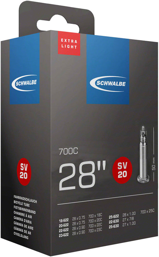 Schwalbe Extra Light Tube - 700 x 18-25mm, 50mm, Presta Valve