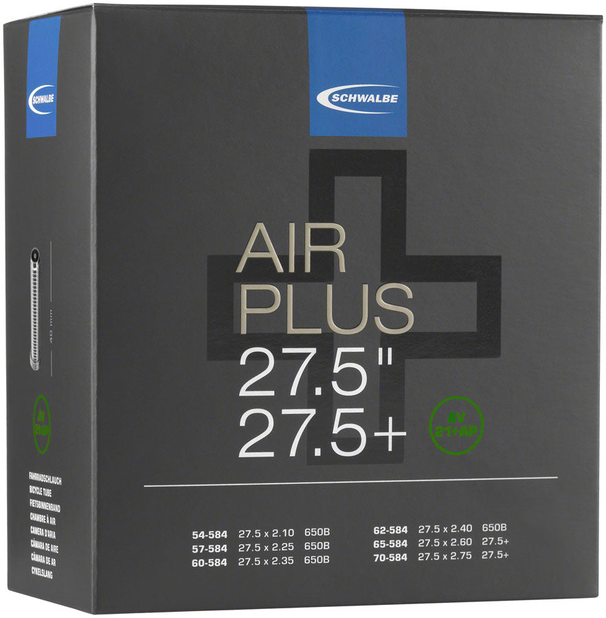 Schwalbe Air Plus Tube - 27.5 x 2.10-2.8", 80mm, Schrader Valve