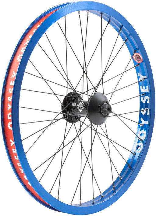 Odyssey Hazard Lite Front Wheel - 20", 3/8" x 100mm, Rim Brake, Anodized Blue, Clincher