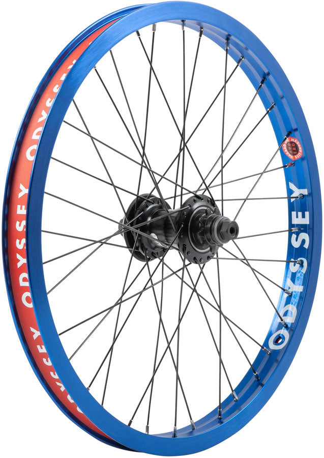 Odyssey Hazard Lite Freecoaster Rear Wheel - 20", 14 x 110mm, Rim Brake, RHD Freecoaster, Anodized Blue, Clincher