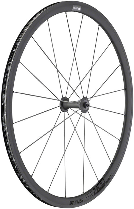 DT Swiss PR 1400 DICUT OXiC Front Wheel - 700, QR x 100mm, Rim Brake, Black, 32mm