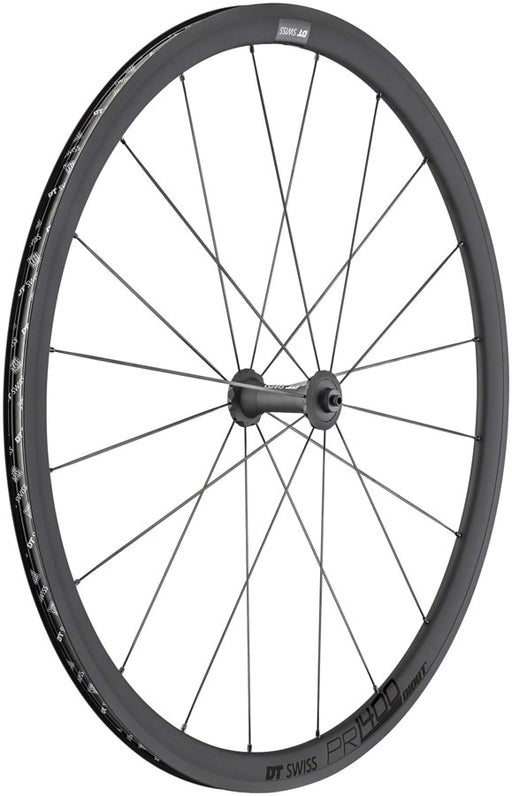 DT Swiss PR 1400 DICUT OXiC Front Wheel - 700, QR x 100mm, Rim Brake, Black, 32mm