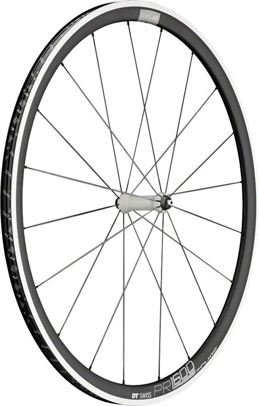 DT Swiss PR 1600 Spline 32 Front Wheel - 700, QR x 100mm, Rim Brake, Black