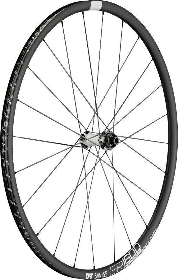 DT Swiss ER 1600 Spline 23 Front Wheel - 700, 12/15/QR x 100mm, 6-Bolt/Center-Lock, Black