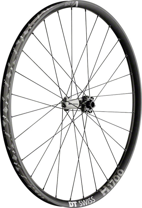 DT Swiss H 1700 Spline 30 Front Wheel - 27.5", 15 x 110mm Boost, 6-Bolt ,Black/Gray/Blue, Ebike