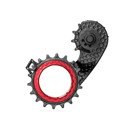 Absolute Black Carbon-Ceramic Hollow Cage, SRAM AXS - Red