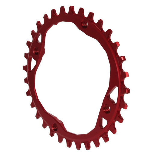 absoluteBLACK 104 Oval chainring, 104BCD 32t - red