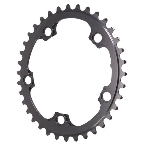 absoluteBLACK Winter oval road chainring, 5x110BCD 36T - grey