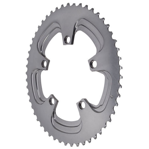 absoluteBLACK Winter oval road chainring, 5x110BCD 52T - grey
