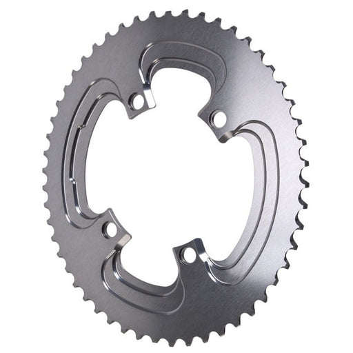 absoluteBLACK Winter oval road chainring, 4x110BCD 52T - grey